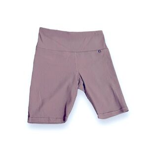 Athleta x Alisha Keys Purple Ribbed Biker Shorts